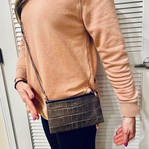 Gray Coach crossbody clutch